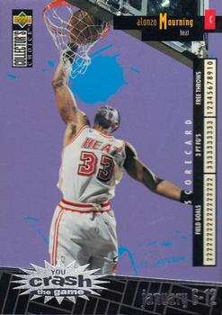 1996-97 Collector's Choice Spanish - You Crash the Game Scoring #C14 Alonzo Mourning  Front