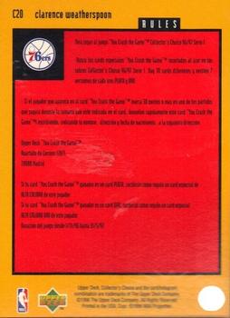 1996-97 Collector's Choice Spanish - You Crash the Game Scoring #C20 Clarence Weatherspoon  Back