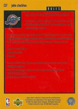 1996-97 Collector's Choice Spanish - You Crash the Game Scoring #C27 John Stockton Back