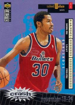 1996-97 Collector's Choice Spanish - You Crash the Game Scoring #C29 Rasheed Wallace  Front