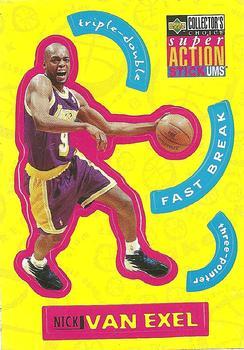 1996-97 Collector's Choice Spanish - Super Action Stick 'Ums #S13 Nick Van Exel  Front