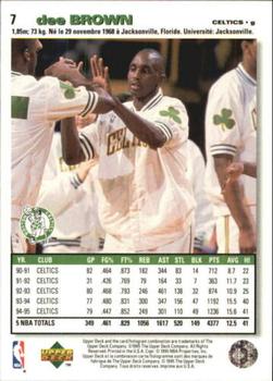 1995-96 Collector's Choice French I #7 Dee Brown Back