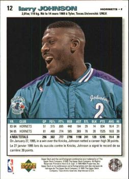 1995-96 Collector's Choice French I #12 Larry Johnson Back