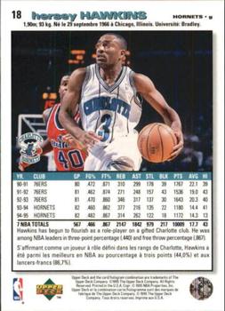 1995-96 Collector's Choice French I #18 Hersey Hawkins Back