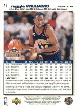 1995-96 Collector's Choice French I #41 Reggie Williams Back