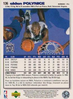 1995-96 Collector's Choice French I #136 Olden Polynice Back