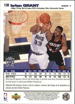 1995-96 Collector's Choice French I #138 Brian Grant Back