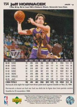 1995-96 Collector's Choice French I #154 Jeff Hornacek Back