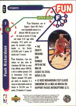 1995-96 Collector's Choice French I #177 Pooh Richardson Back
