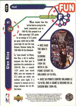 1995-96 Collector's Choice French I #179 Glen Rice Back