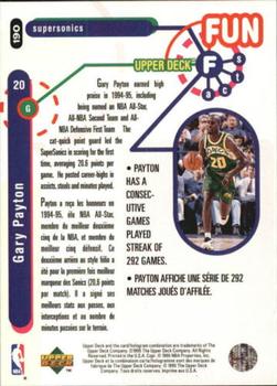 1995-96 Collector's Choice French I #190 Gary Payton Back