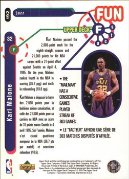 1995-96 Collector's Choice French I #192 Karl Malone Back