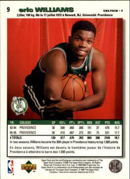 1995-96 Collector's Choice French II #9 Eric Williams Back