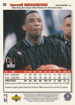 1995-96 Collector's Choice French II #20 Terrell Brandon Back