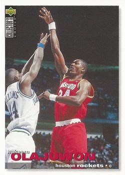 1995-96 Collector's Choice French II #41 Hakeem Olajuwon Front