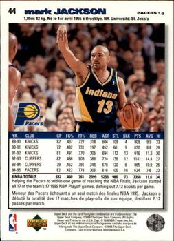 1995-96 Collector's Choice French II #44 Mark Jackson Back