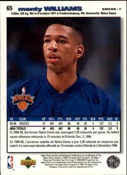 1995-96 Collector's Choice French II #65 Monty Williams Back