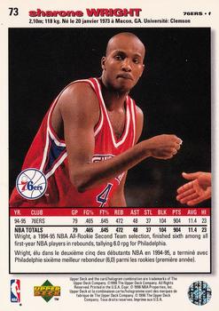 1995-96 Collector's Choice French II #73 Sharone Wright Back