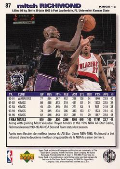 1995-96 Collector's Choice French II #87 Mitch Richmond Back