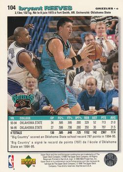 1995-96 Collector's Choice French II #104 Bryant Reeves Back