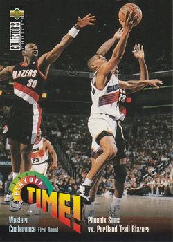 1995-96 Collector's Choice French II #145 Phoenix Suns vs. Portland Trail Blazers Front