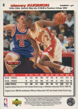 1995-96 Collector's Choice German I #6 Stacey Augmon Back