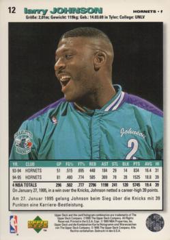 1995-96 Collector's Choice German I #12 Larry Johnson Back