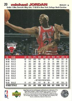 1995-96 Collector's Choice German I #20 Michael Jordan Back