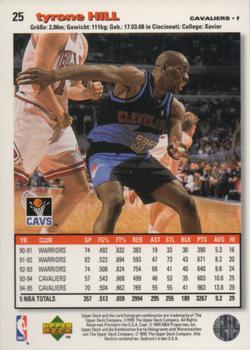 1995-96 Collector's Choice German I #25 Tyrone Hill Back