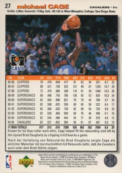 1995-96 Collector's Choice German I #27 Michael Cage Back