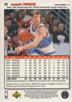 1995-96 Collector's Choice German I #29 Mark Price Back