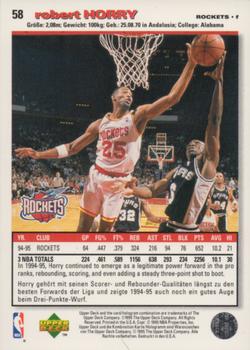 1995-96 Collector's Choice German I #58 Robert Horry Back
