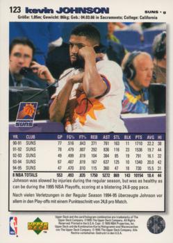 1995-96 Collector's Choice German I #123 Kevin Johnson Back