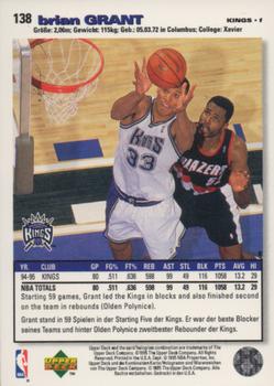 1995-96 Collector's Choice German I #138 Brian Grant Back