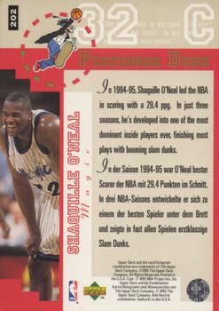1995-96 Collector's Choice German I #202 Shaquille O'Neal Back