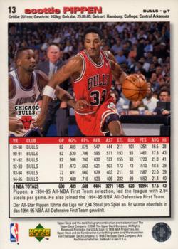 1995-96 Collector's Choice German II #13 Scottie Pippen Back