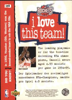 1995-96 Collector's Choice German II #165 Sam Cassell Back