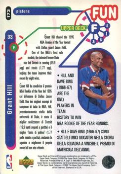 1995-96 Collector's Choice Italian I #173 Grant Hill Back