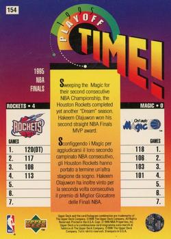 1995-96 Collector's Choice Italian II #154 1995 NBA Finals Back