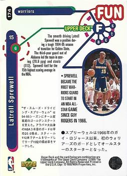 1995-96 Collector's Choice Japanese #174 Latrell Sprewell Back