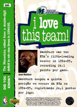 1995-96 Collector's Choice Portuguese II #161 Jamal Mashburn Back
