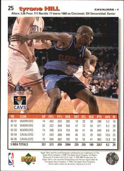 1995-96 Collector's Choice Spanish I #25 Tyrone Hill Back