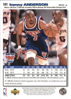 1995-96 Collector's Choice Spanish I #101 Kenny Anderson Back