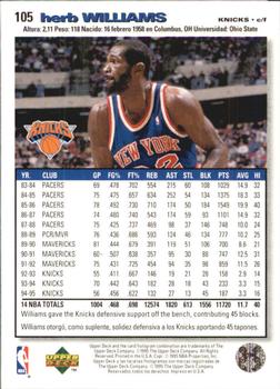 1995-96 Collector's Choice Spanish I #105 Herb Williams Back