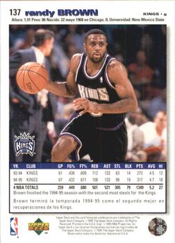 1995-96 Collector's Choice Spanish I #137 Randy Brown Back
