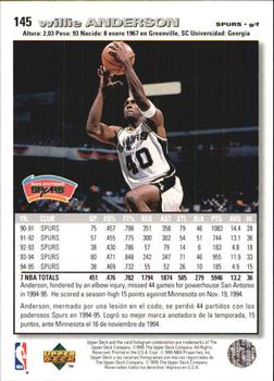 1995-96 Collector's Choice Spanish I #145 Willie Anderson Back