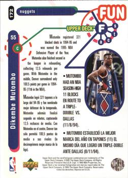 1995-96 Collector's Choice Spanish I #172 Dikembe Mutombo Back