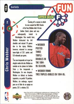 1995-96 Collector's Choice Spanish I #194 Chris Webber Back