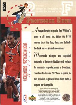 1995-96 Collector's Choice Spanish I #200 Chris Webber Back