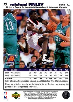 1995-96 Collector's Choice Spanish II #79 Michael Finley Back